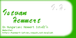 istvan hemmert business card